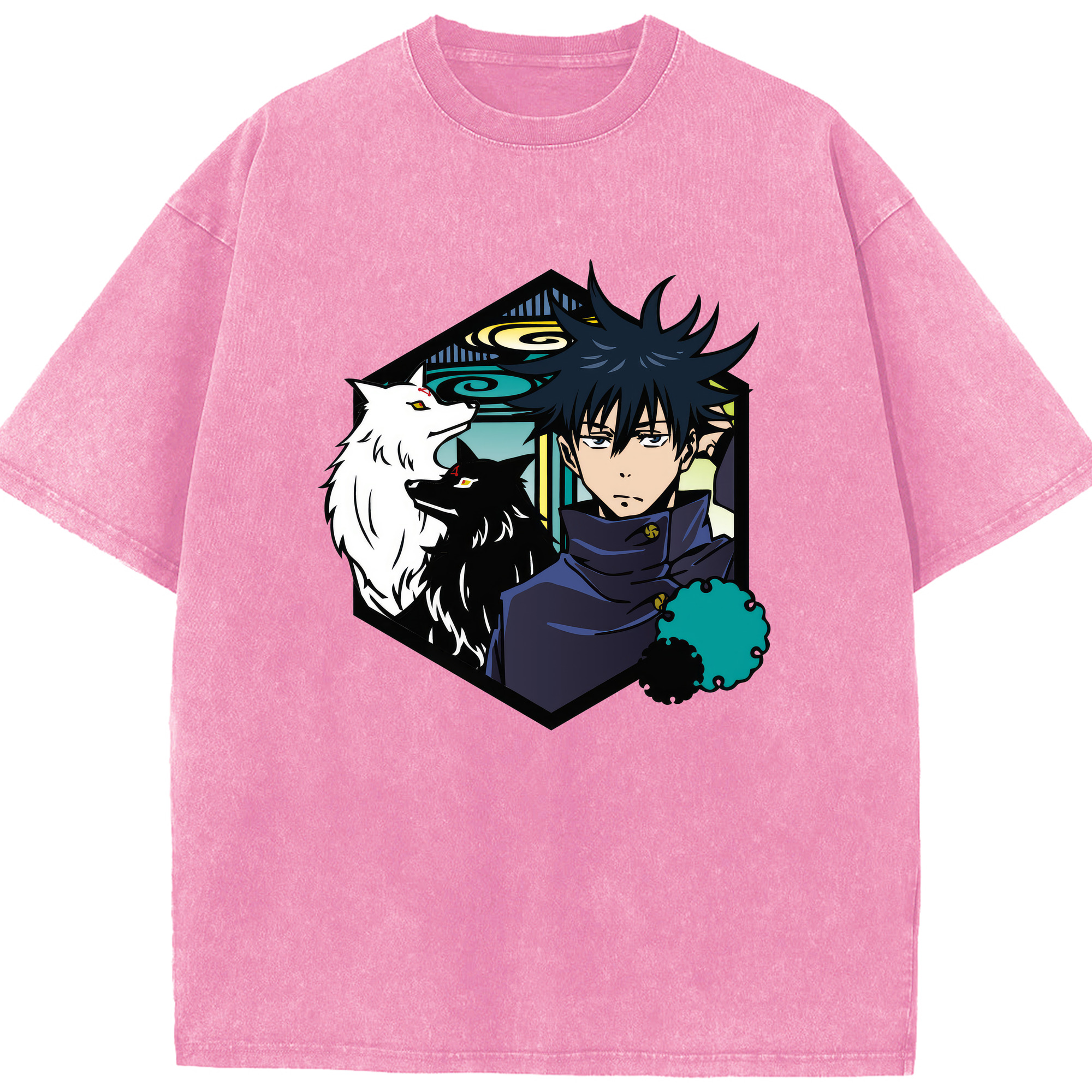 （画像用） 呪術廻戦 Jujutsu Kaisen 綿100% ヴィンテージ風 半袖Tシャツ（フロントプリント）